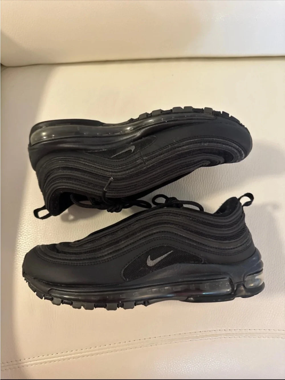 NIKE BLACK AIR MAX 97 LOW TOP SNEAKERS